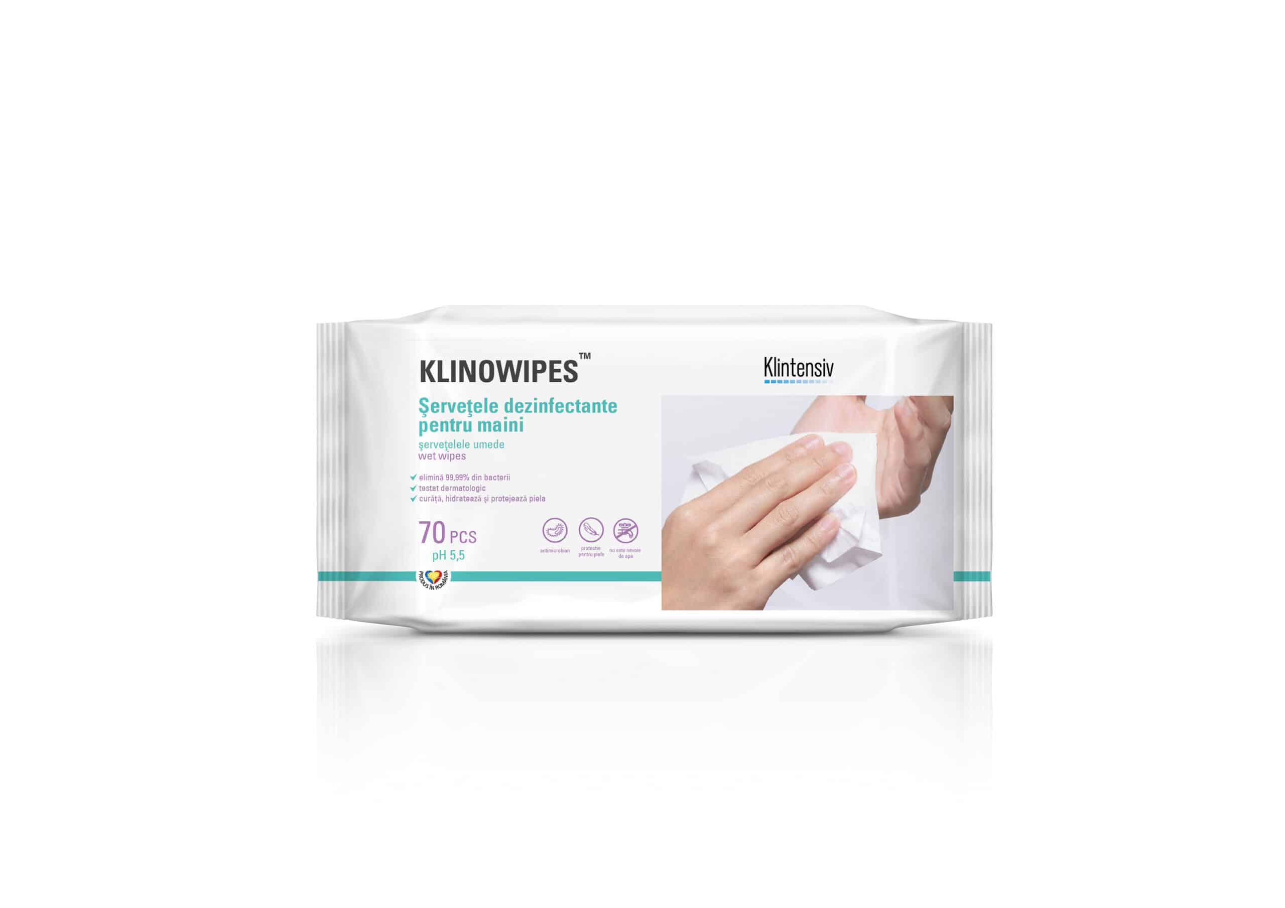 KLINOWIPES® - Servetele dezinfectante pentru maini, 70 buc.