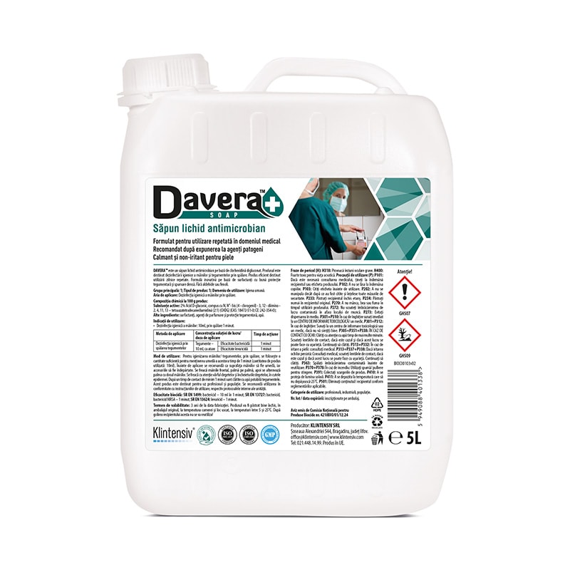 DAVERA® SOAP - Sapun lichid antimicrobian, 5 litri