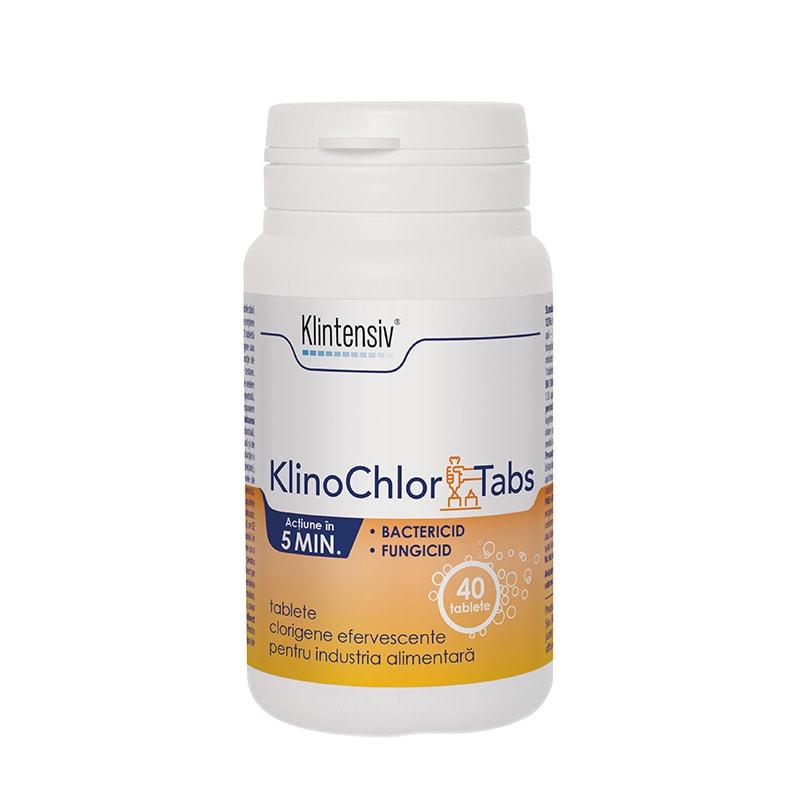 Klintensiv® klinochlor tabs - tablete efervescente clorigene, 40 tablete