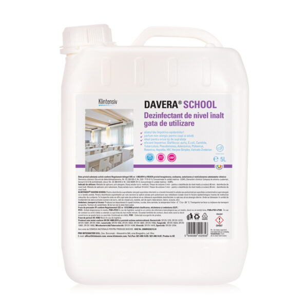 - DAVERA® SCHOOL - Dezinfectant de nivel inalt gata de utilizare, 5 litri