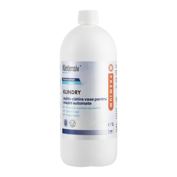 - KLINDRY aditiv clatire vase PROFESIONAL pentru masini automate, 1 litru