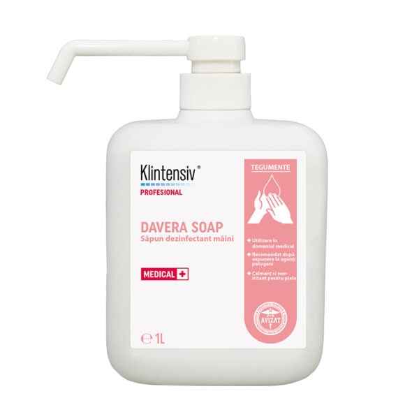 sapun lichid antimicrobian - DAVERA SOAP® - Sapun lichid dezinfectant pentru maini si tegumente, 1 litru