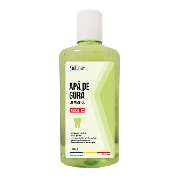 KLINTENSIV - Apă de gură mentolată cu clorhexidină, 500 ml