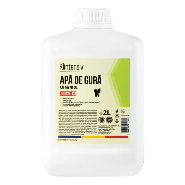 - KLINTENSIV - Apă de gură mentolată cu clorhexidină, 2 L