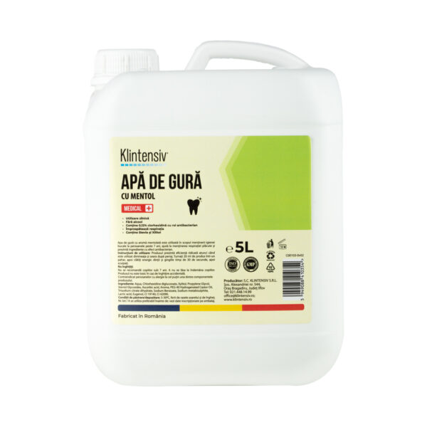 - KLINTENSIV - Apă de gură mentolată cu clorhexidină, 5L