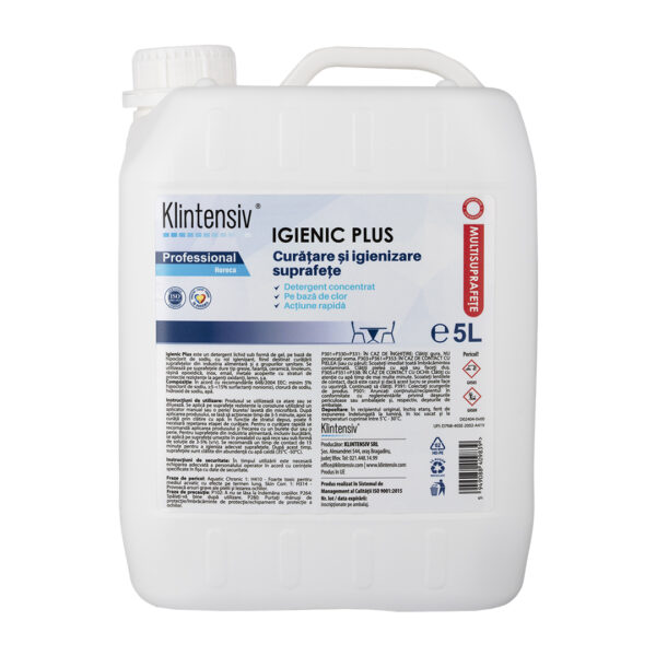 - IGIENIC PLUS - Detergent concentrat cu rol igienizant pe baza de clor, 5 litri