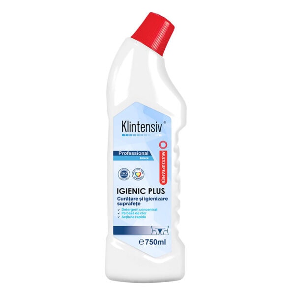 - IGIENIC PLUS - Detergent concentrat cu rol igienizant pe baza de clor, 750 ml
