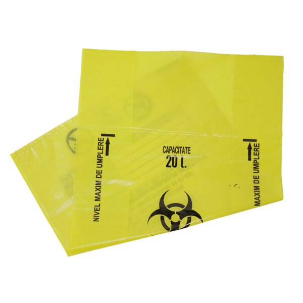 - Saci galbeni deșeuri infecțioase biohazard 20 L
