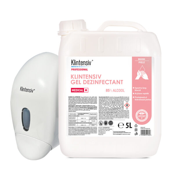 Pachet Promoțional Gel dezinfectant maini Klintensiv 5l + Dozator