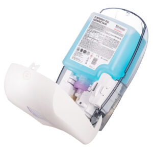 PACHET Dispenser cu senzor + Cartuș gel dezinfectant mâini, 1,2 litri